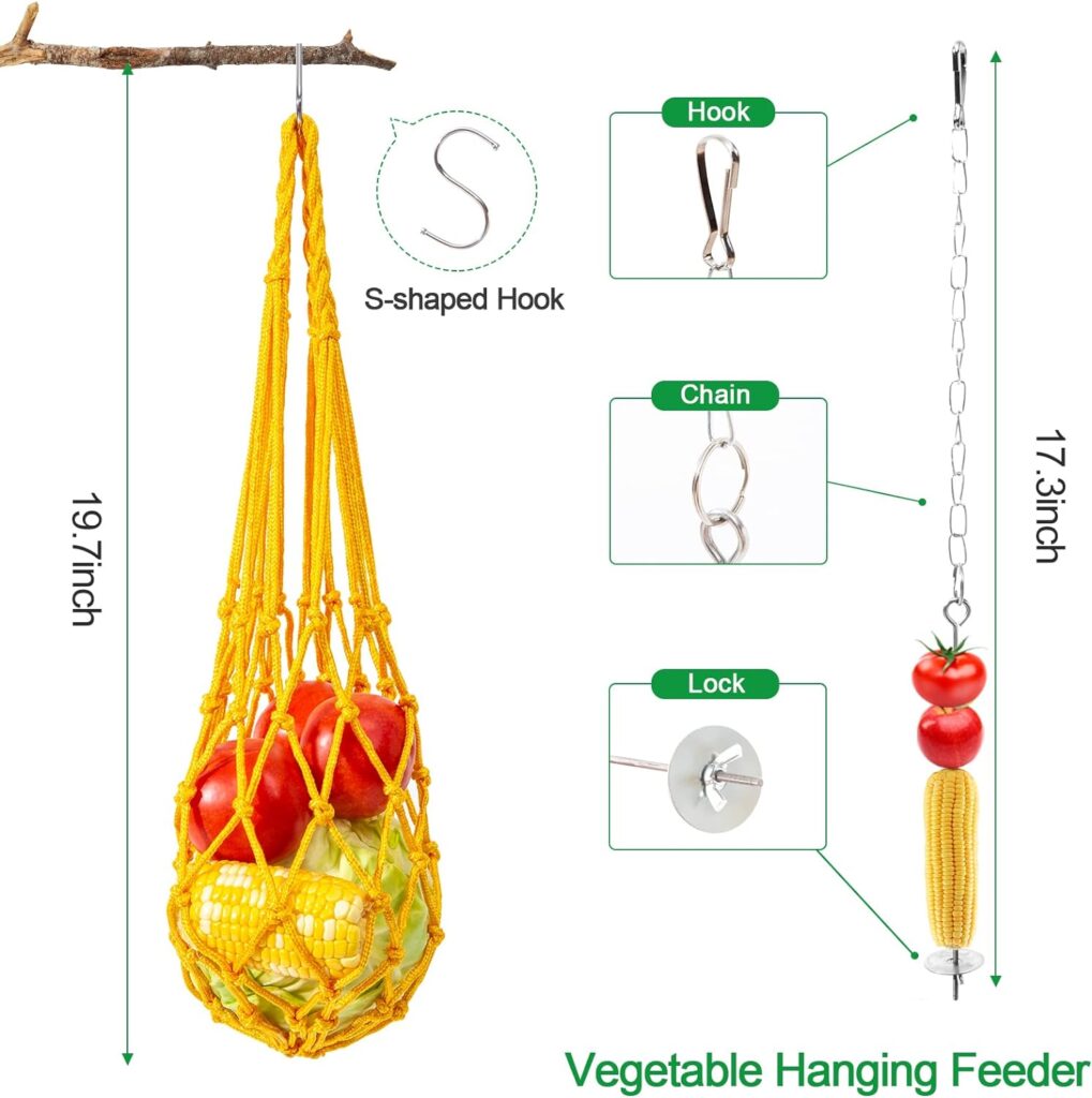 9 Packs Chicken Toys Set - with Chicken Xylophone Toy, Chicken Mirror, Chicken Ladder Bridge, Coop Swing, Vegetable Hanging Chicken Feeder, Chewing Foraging Toys, Accessories for Hens