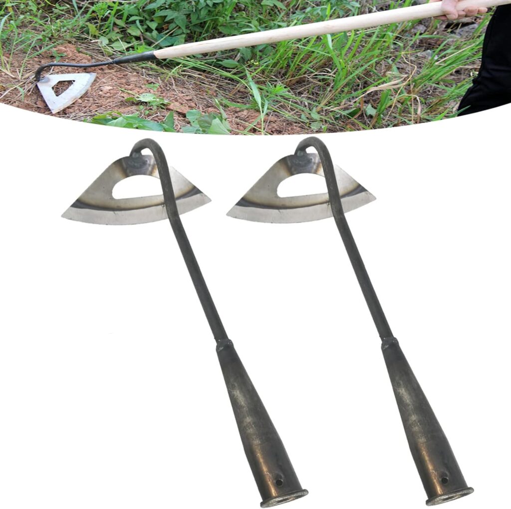 Garden Hoe All-Steel Hardened Hollow Hoe, Sharp Durable Garden Weeding Tools, Garden Edger Weeder Portable Household Vegetable Garden Shovel for Backyard Loosening Farm Planting Weeding