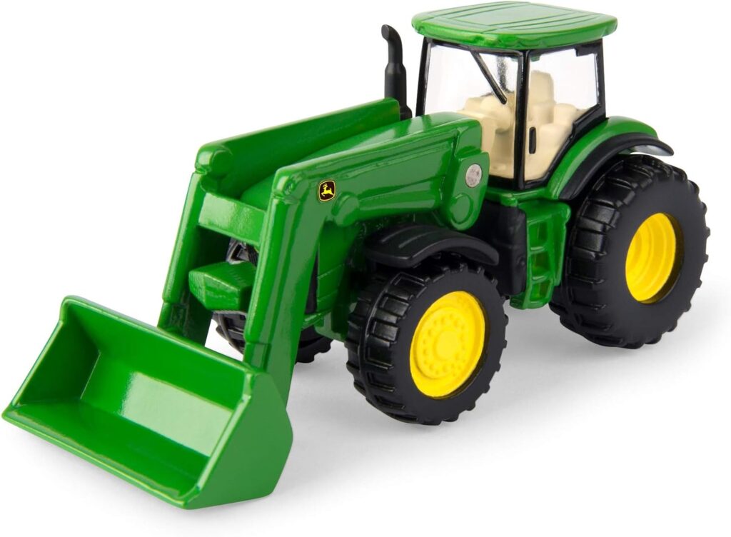 John Deere ERTL Iron Die-Cast Replicas - Includes John Deere Tractor, Gator, and Skid Steer Farm Toys with Collectible Display Box - John Deere Tractor Toys - 3 Inch, Green, 3 Count