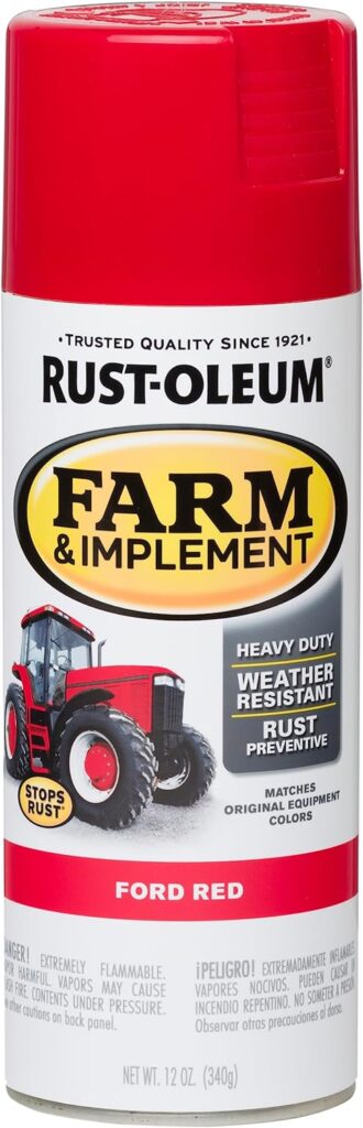 Rust-Oleum 280123 Farm  Implement Spray Paint, 12 oz, Gloss Black (Pack of 1)